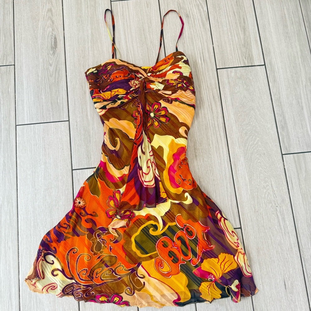 Vibrant Multicolor Spaghetti Strap Dress